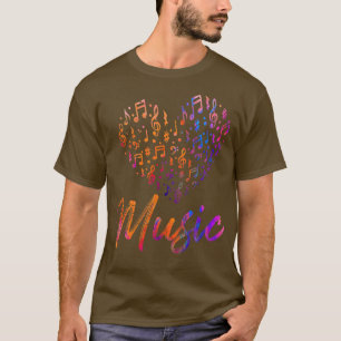 Musician Musik noter Heart Treble Clef Funny Music T Shirt
