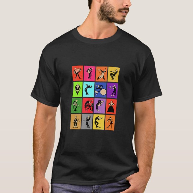 Musician Musiuments Music Composer L. T Shirt (Framsida)