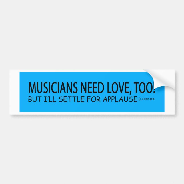 Musician Need Kärlek Bildekal (Framsidan)