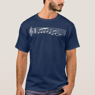Musician noterar Teckensnitt Mozart Classic Music T Shirt