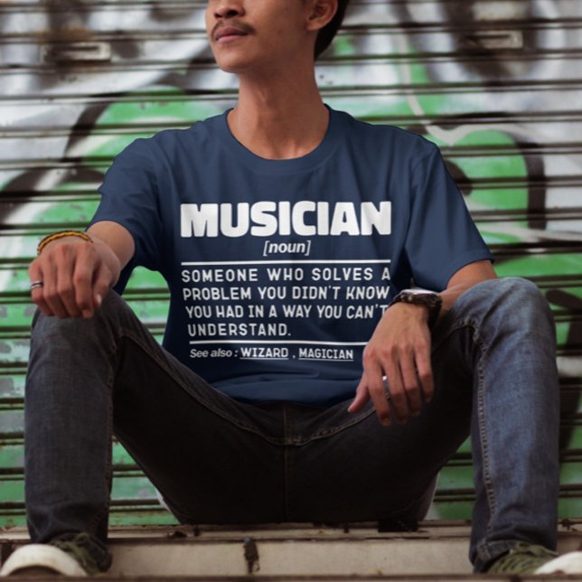Musician Noun Musical Instrument Memes Funny T Shirt (Skapare uppladdad)