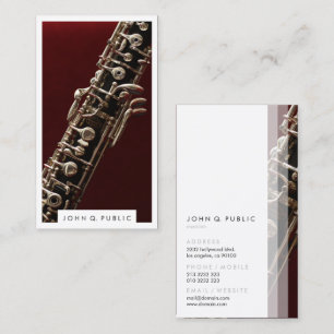 Musician Oboe Photograph Visitkort