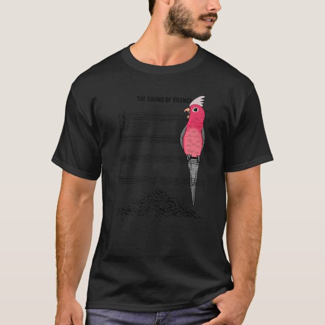Musician Parrot i Ljud av Silence i Galah Cockato T Shirt (Framsida)