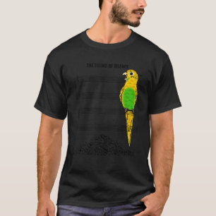 Musician Parrot i Ljud av Silence I Gult Budgie T Shirt