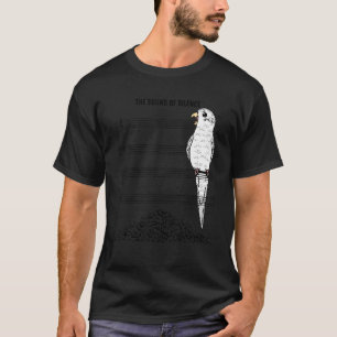 Musician Parrot i Ljud av Silence I White Budgie T Shirt