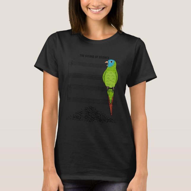 Musician Parrot I Sound Of Silence I Blue-crowned  T Shirt (Framsida)