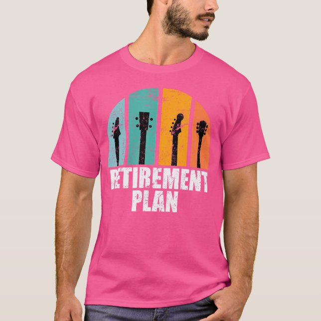 Musician Pension Plan Electrical Acoustic Guitar R T Shirt (Framsida)