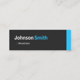 Musician - Personal Aqua Blue Mini Mini Visitkort