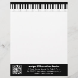 Musician Piano Nycklar Music Business QR-kod Brevhuvud