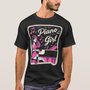 Musician Retro Tangentbord Piano Gir T Shirt