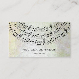 Musician Singer Componist Pianist Metallic Pastel Visitkort