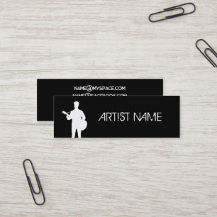 Musician Singer Guitarist Artist Star Publicity Mini Visitkort