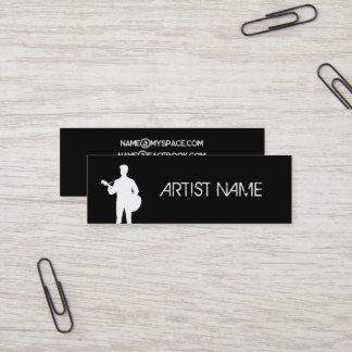 Musician Singer Guitarist Artist Star Publicity Mini Visitkort