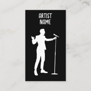 Musician Singer MC Microphone Artist Male Visitkort