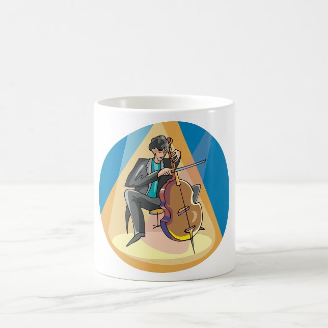 Musician spelar Chello Kaffemugg (Skapare uppladdad)