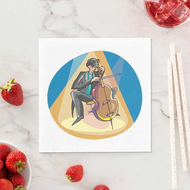 Musician spelar Chello Pappersservett (Skapare uppladdad)