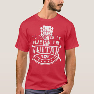 Musician spelar hellre Guitar Nacke L T Shirt