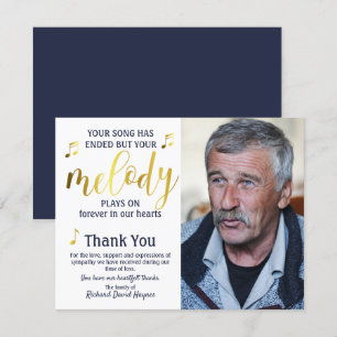 Musician Tack Funeral Sympathy Kort