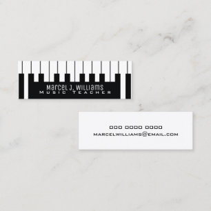Musician Tangentbord / Piano-Nycklar Music Teacher Mini Visitkort