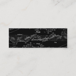 Musician Vintage Grått Notes VI Mini Visitkort