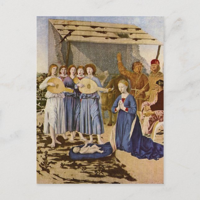 Musician Worship Kristav Geburt Christi Vykort (Framsida)