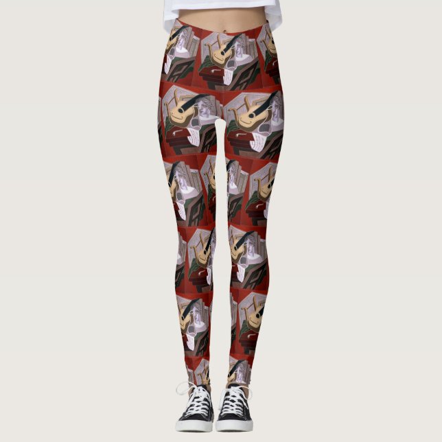 Musiciens Bord av Juan Gris Leggings (Framsida)
