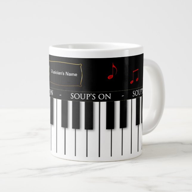 MUSICIENS JUMBO KOPP FÖR SOPPA - PIANO TANGENTBORD MUGG (Framsida höger)