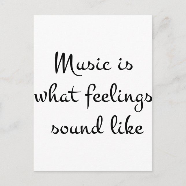 MusicIsWhatFeelingsSoundlike Vykort (Framsida)