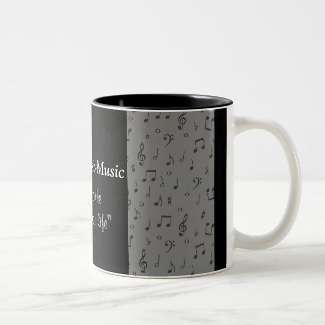 MusicNoteMug-skräddarsy någon färg Två-Tonad Mugg (Höger)