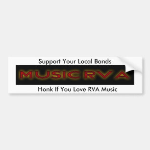 MusicRVA, lyssna om du Kärlek RVA Music, support  Bildekal