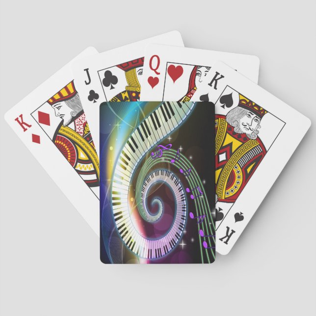 Musik 1-uppspelningskort spelkort (Baksidan)
