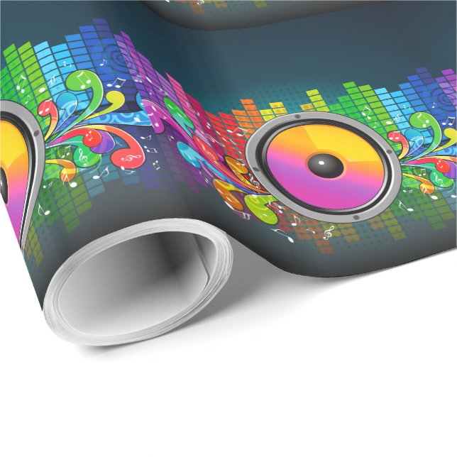 Musik 22 Papper omslagning Presentpapper (Rullad Hörn)