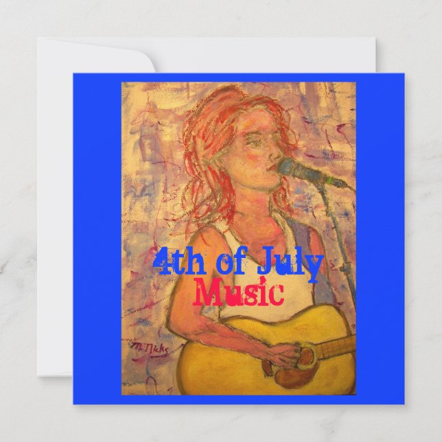 Musik 4:e juli kort (Framsida)