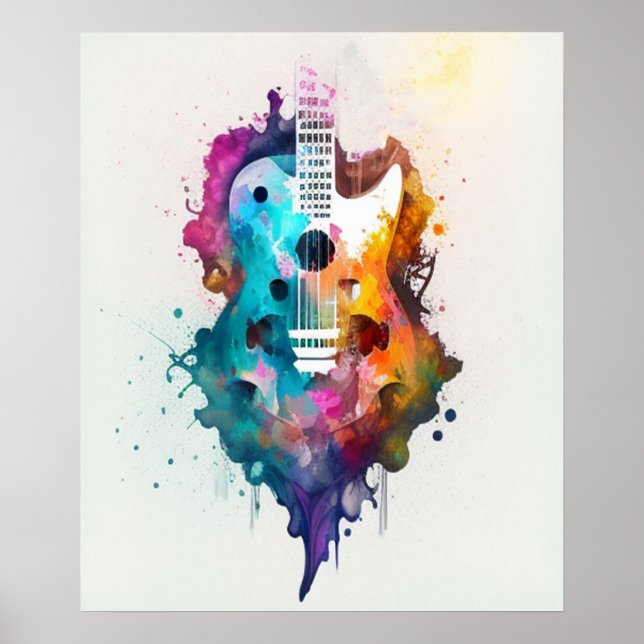 musik älskare-guitar poster (Framsidan)