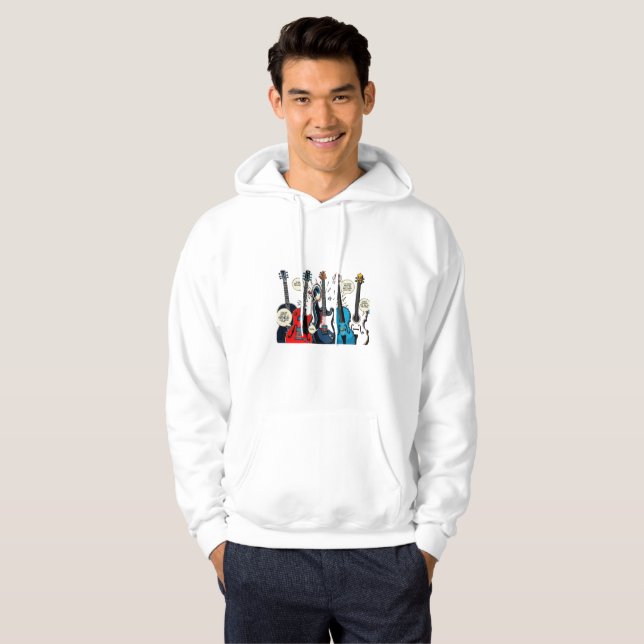 musik älskare hoodie (Hel framsida)