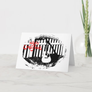 Musik Älskare - jul - akustisk Guitar-jul Helgkort