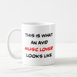 Musik älskare, levande kaffemugg