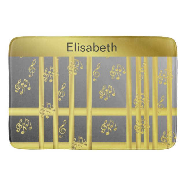 musik, anteckning, rak, band, symbol, glansig, ele badrumsmatta (Framsidan)