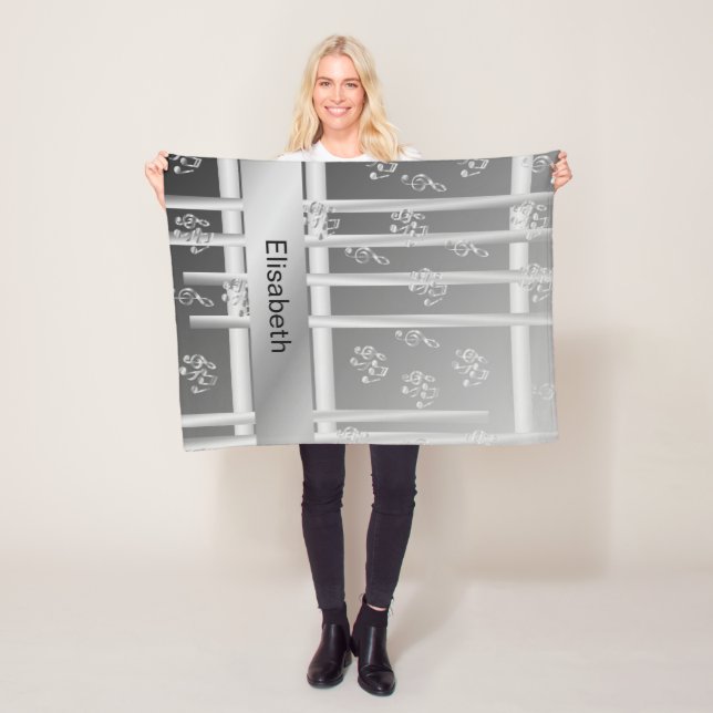 musik, anteckning, rak, band, symbol, glansig, ele fleecefilt (På plats)