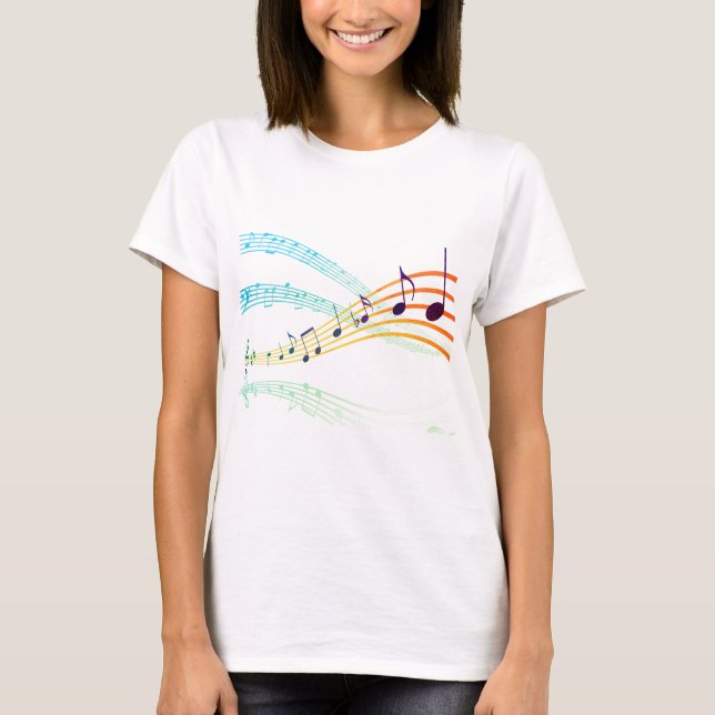 Musik, anteckningar, kort t shirt (Framsida)