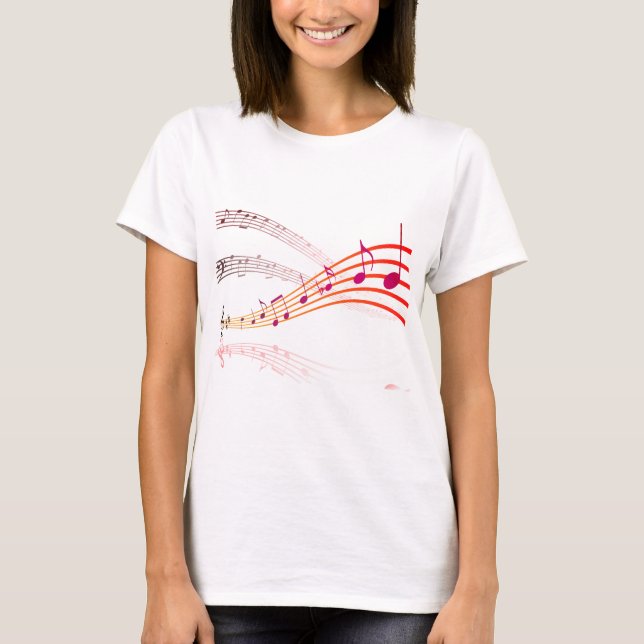 Musik, anteckningar, kort t shirt (Framsida)