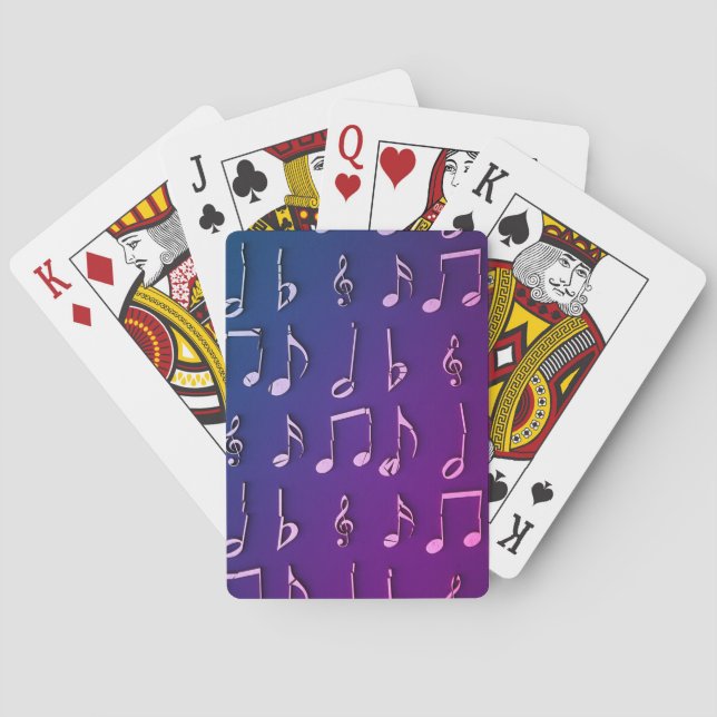Musik, anteckningar, tyst casinokort (Baksidan)