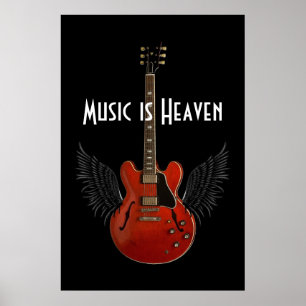 Musik är affischen för himmel 36 x 24 poster