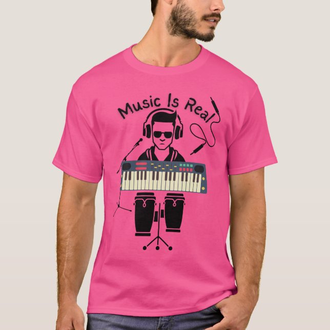 Musik är äkta t shirt (Framsida)