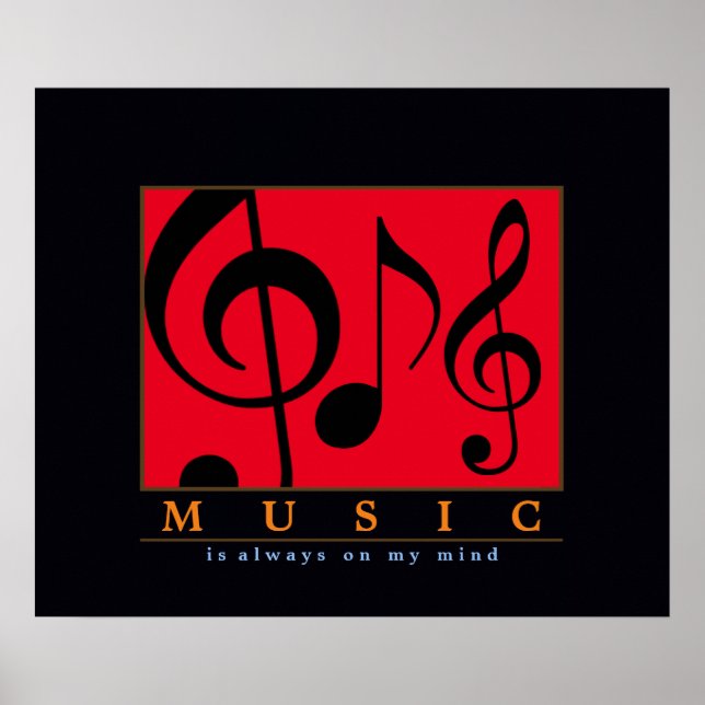 Musik är alltid något jag tänker på poster (Framsidan)