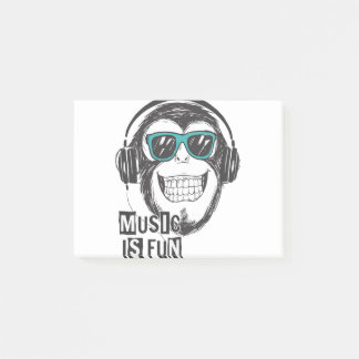 Musik är apa från roligt post-it block
