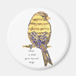 Musik är det ge min själ vingar Bird Magnet
