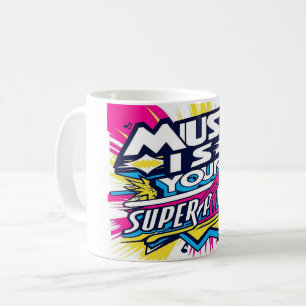 Musik är din superkraft 2 kaffemugg