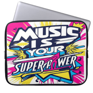 Musik Är Din Superkraft 2 Laptop Fodral
