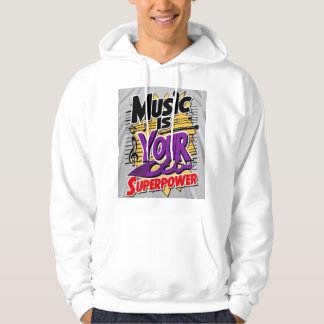 Musik är din superkraft 3 hoodie